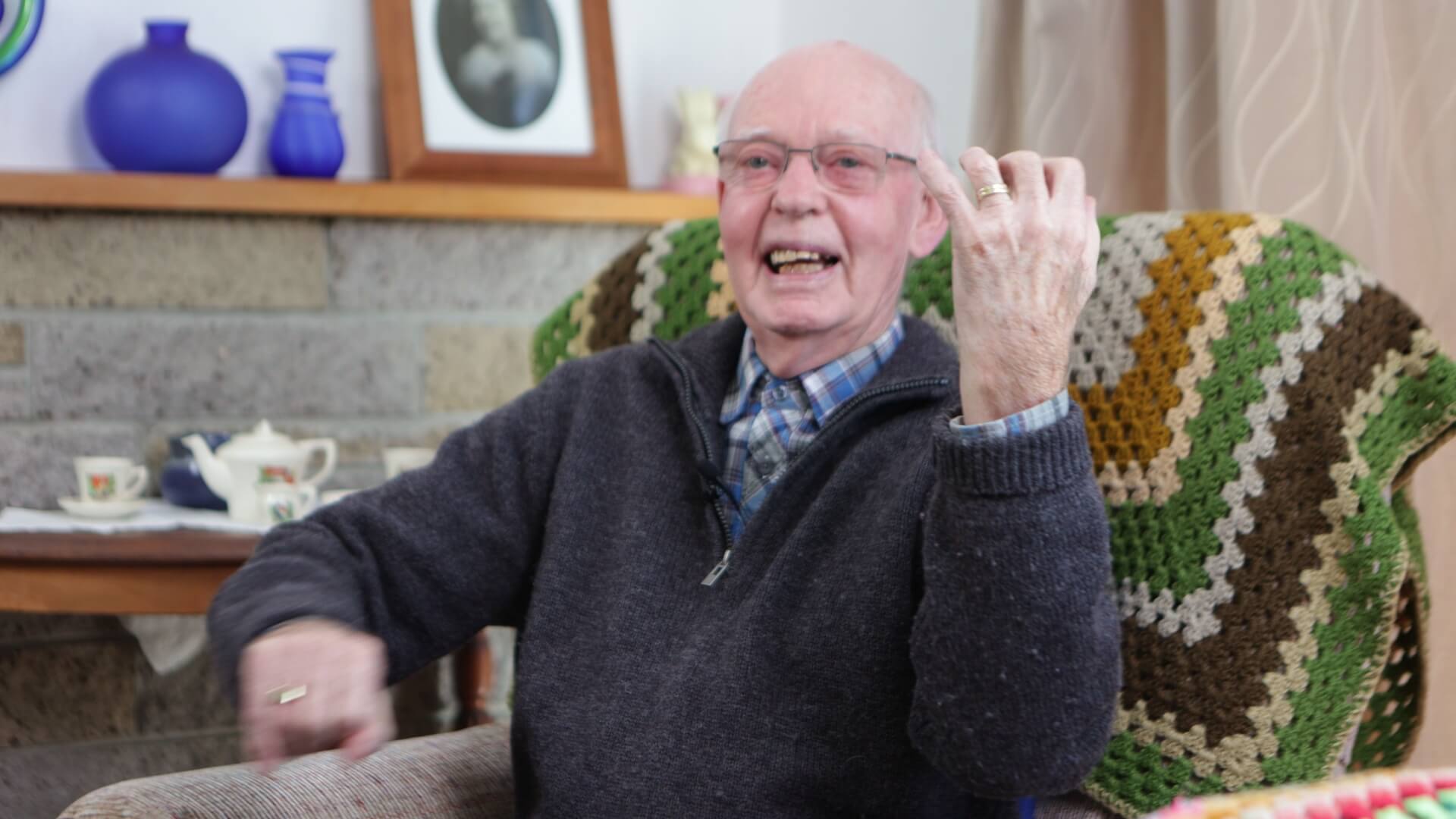 Malcolm Plays Violin for Cherished Memories film