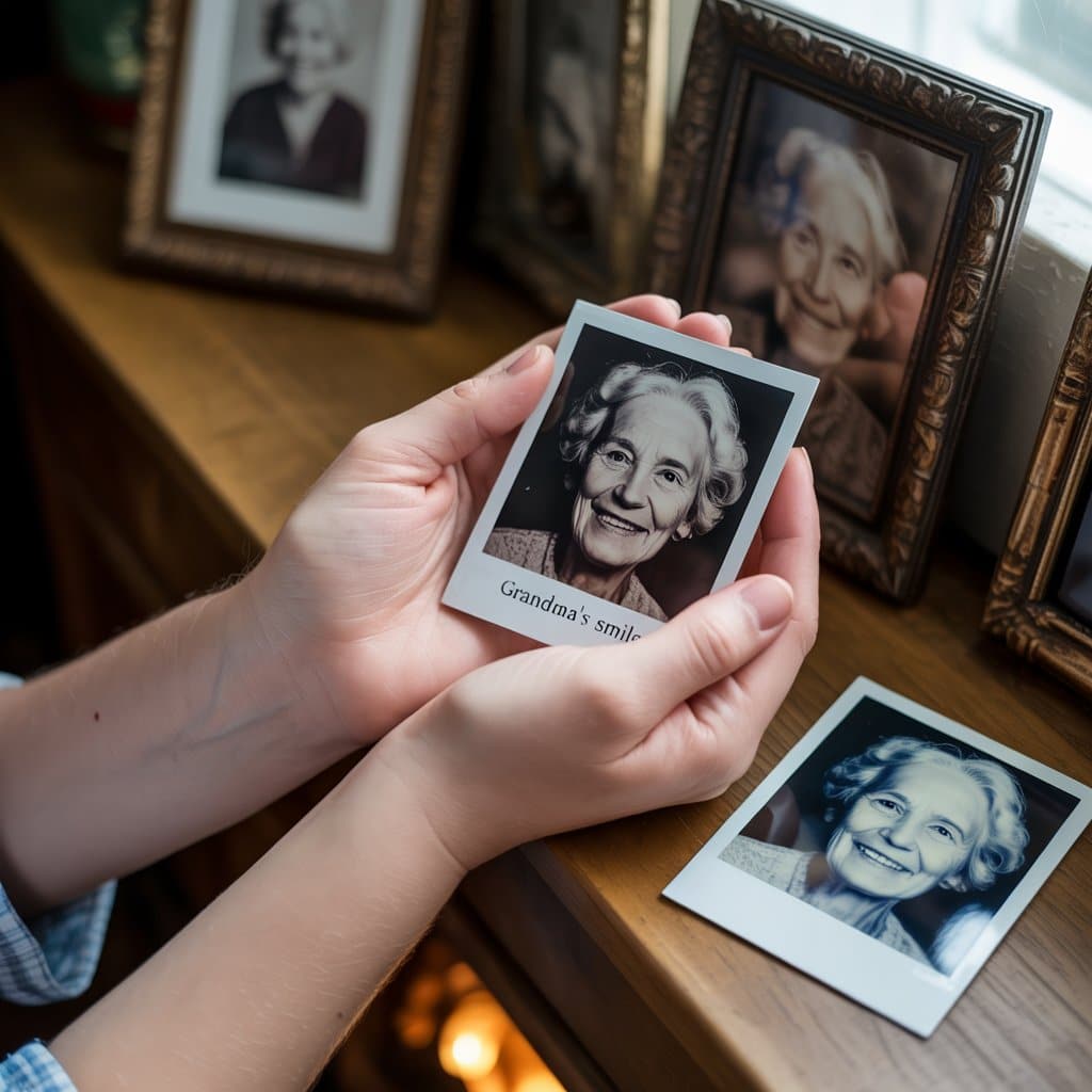 Old photo in young hands
